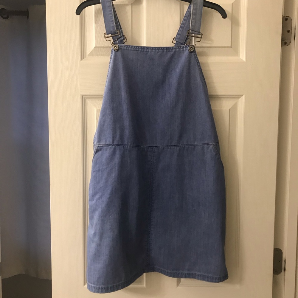 Denim overall dress